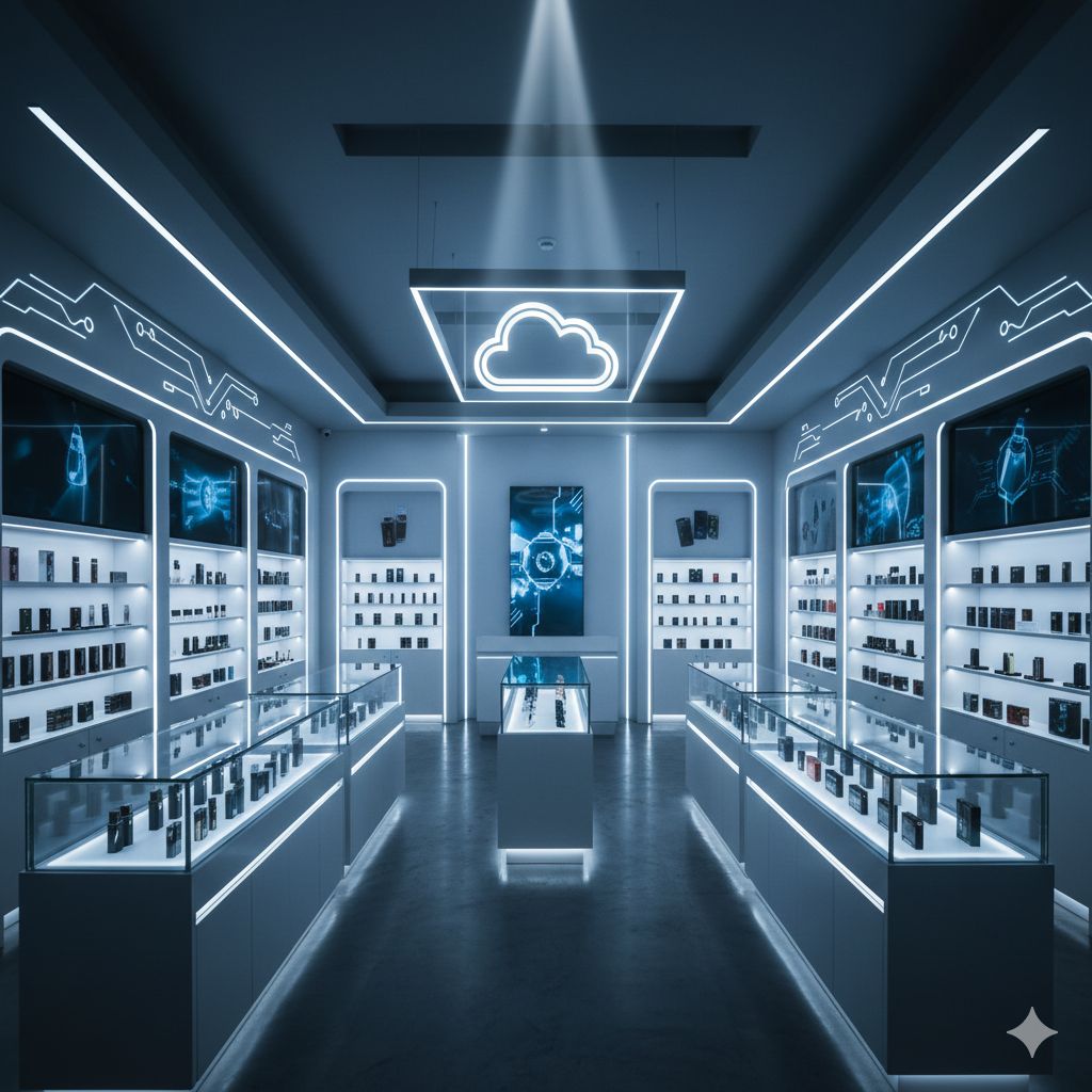 Showroom Futuristico Vaping